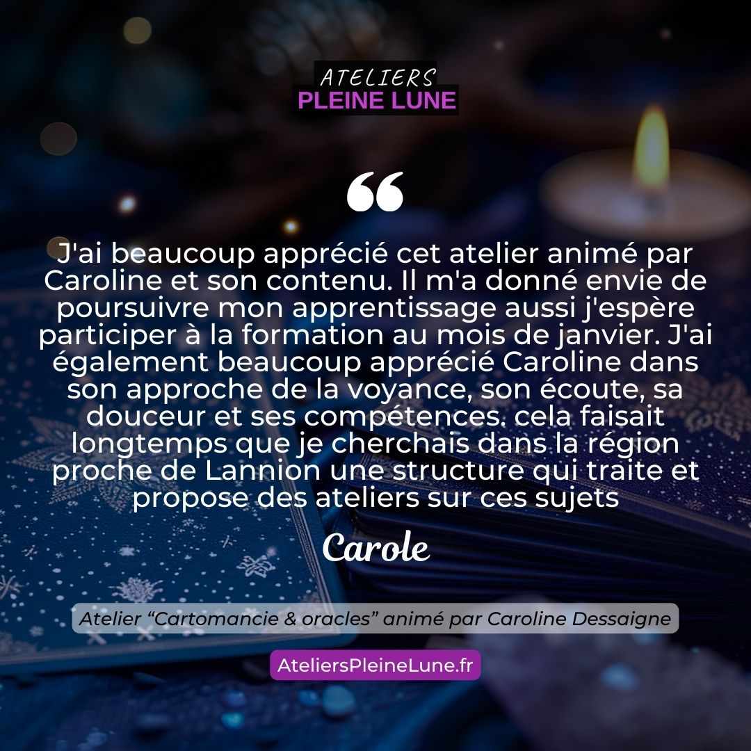 Ateliers Pleine Lune Cartomancie Caroline Dessaigne Chemin de Femme (4)