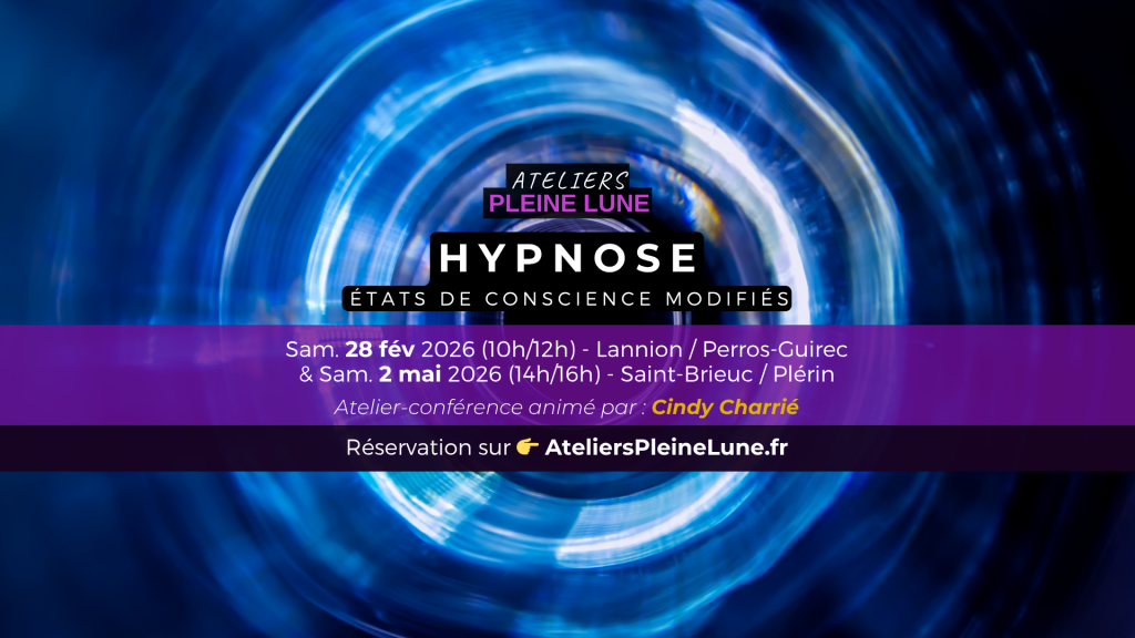 Bannière Hypnose Cindy Charrié Ateliers Pleine Lune