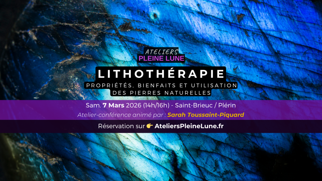 Banniere lithothérapie Ateliers Pleine Lune Sarah Toussaint Piquard