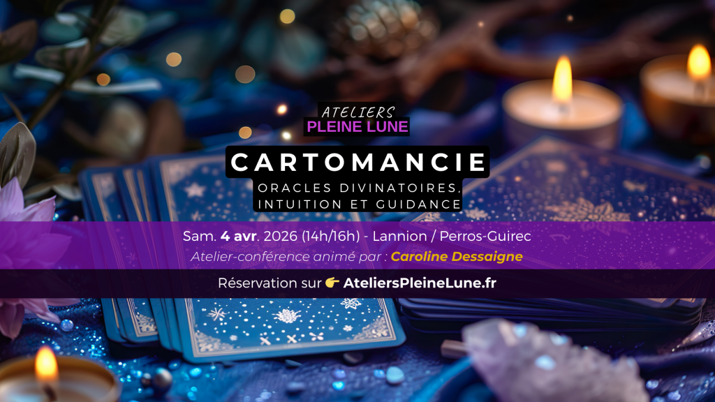 Banniere cartomancie Caroline Dessaigne Ateliers Pleine Lune